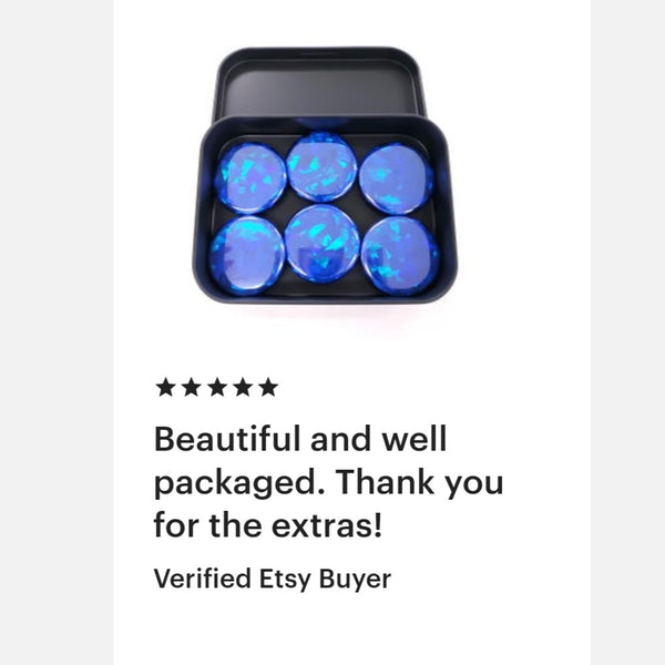 Sapphire Blue Magnets, set of 6.