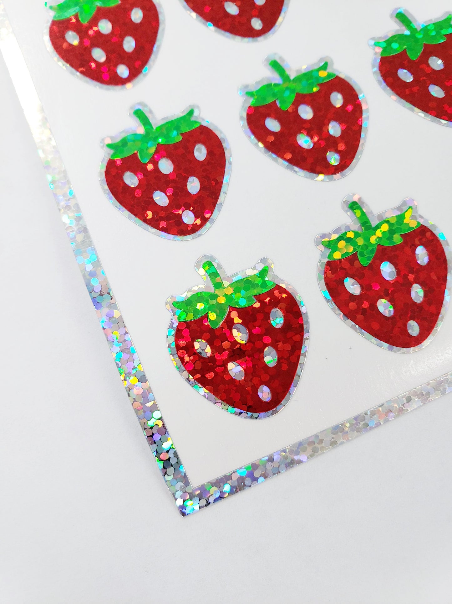Strawberry Stickers, silver