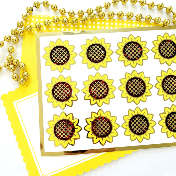 Yellow Sunflower Sticker Sheet