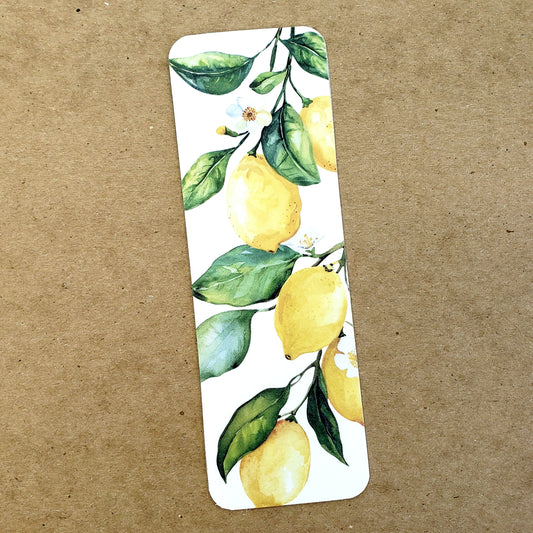 Bible Verse Bookmark. Blessed is she who has believed that the Lord would fulfill His promises to her. Lemon design.