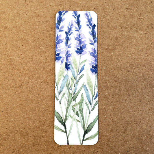 Proverb Bookmark. She is clothed with strength and dignity. Lavender flower design.