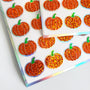Sparkly Orange Pumpkins Stickers, set of 24