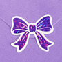 Purple Bow Stickers, set of 20