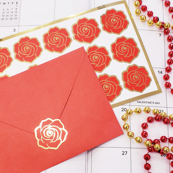 Red Rose Sticker Sheet