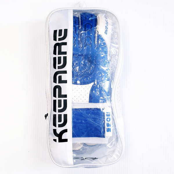 Goalkeeper Soccer Gloves, Blue & white - Keepaere Boss