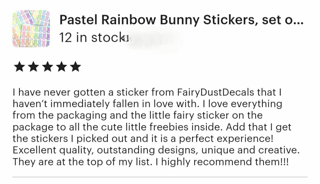 Pastel Rainbow Bunny Peep Stickers, set of 42 with Silver Outline