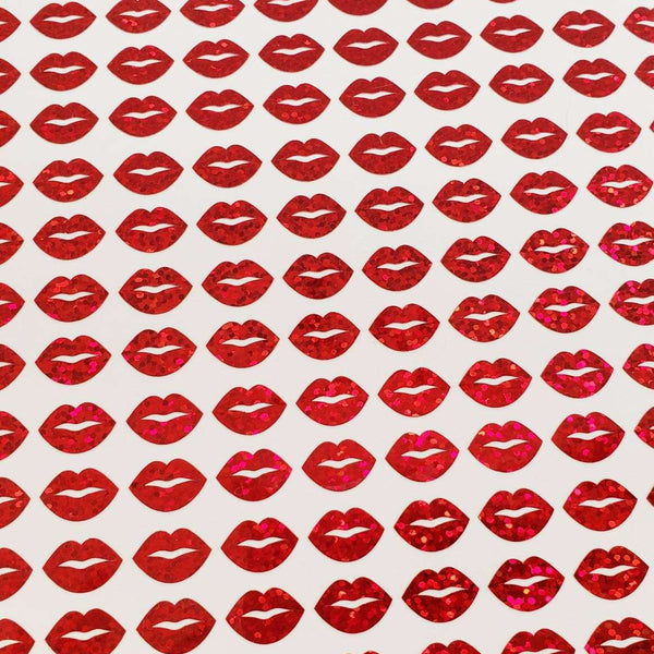 Sparkly Red Lips Stickers