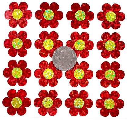 Red Daisy Stickers