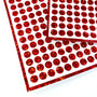 Small Red Dots Sticker Sheet, set of 368 red glitter dot stickers for journals, calendars, ornaments and crafts. One quarter inch red dots