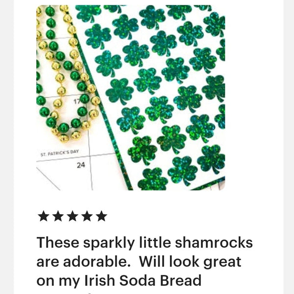 St. Patrick's Day Shamrock Stickers, set of 48
