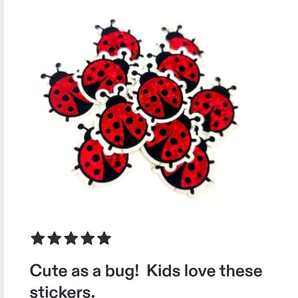 Red Ladybug Die Cut Stickers