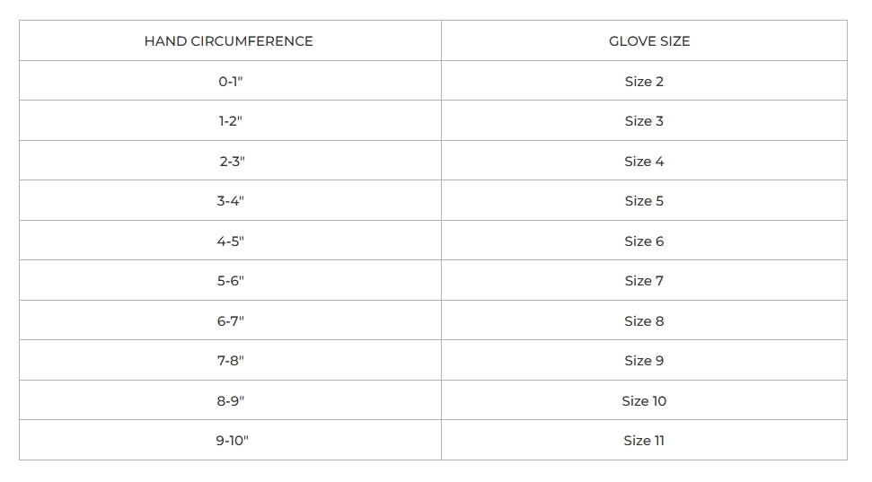 Gloves Size Guide