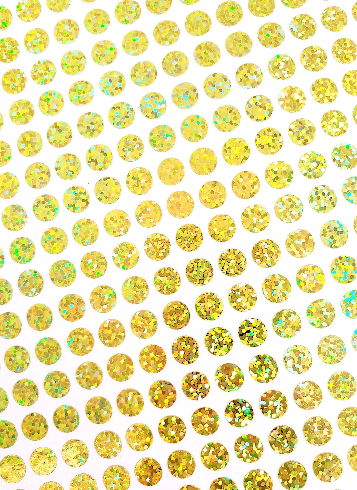 Yellow Dot Glitter Stickers, set of 150 or 400 yellow glitter dot vinyl decals, birthday party drink cup stickers, chores chart dots