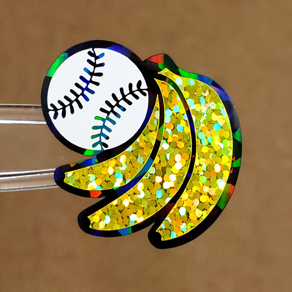 bananas and baseball sticker sheet
