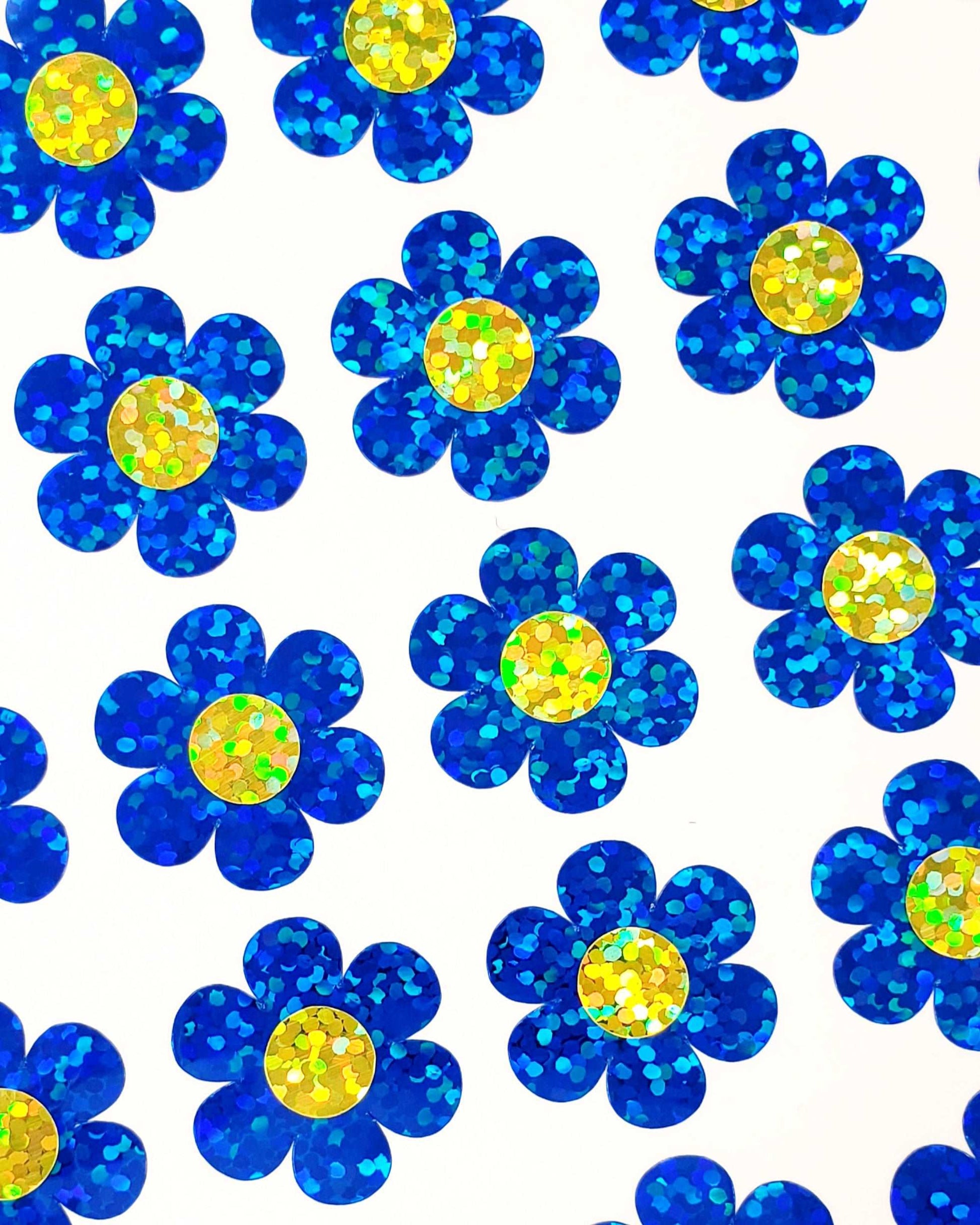 Blue Daisy Sticker Set