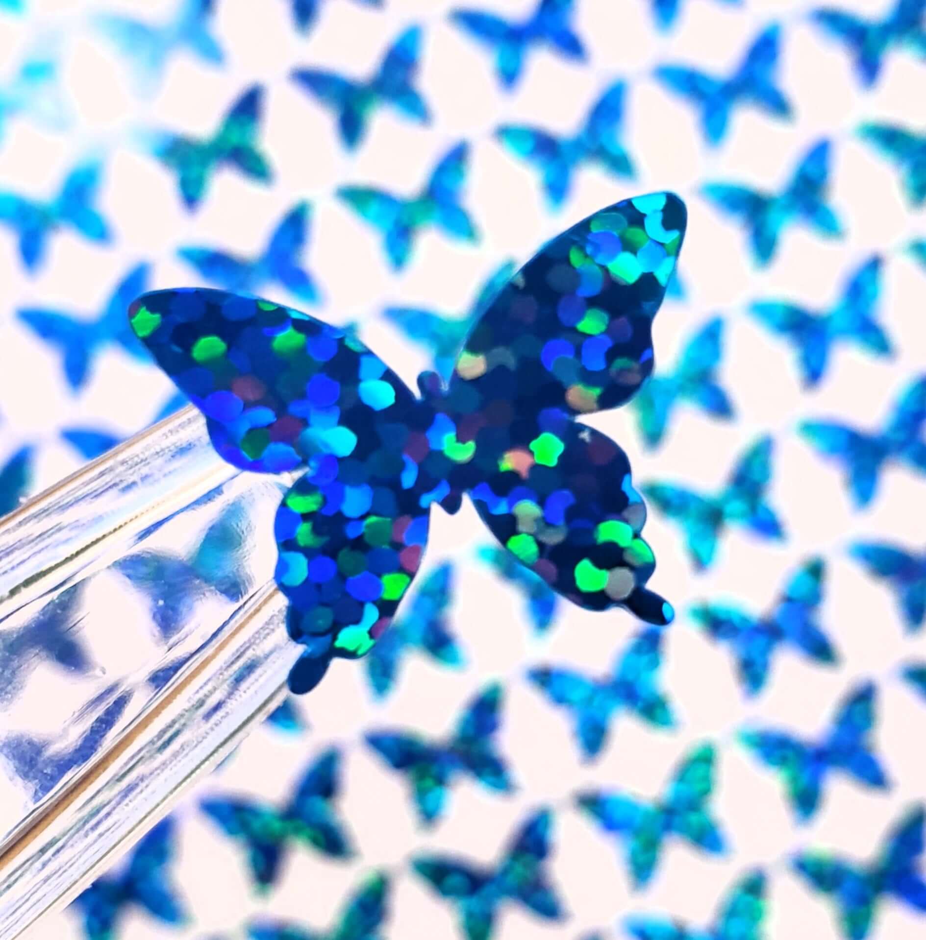 blue butterfly stickers