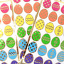 Easter Egg Stickers, set of 30 bright color polka dot egg decor for cards, journals and scrapbook embellishments. Gold outline.