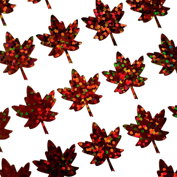 Brown Maple Leaves Sticker Sheet, set of 45 leaf vinyl decals for Autumn weddings, fall decor, planners, scrapbook pages and Thanksgiving.