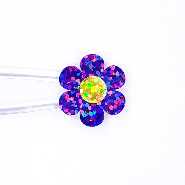 purple flower sticker