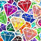 Diamond Gems Die Cut Sticker Set, multicolor sparkly stickers for tumblers, journals, scrapbooks and crafts