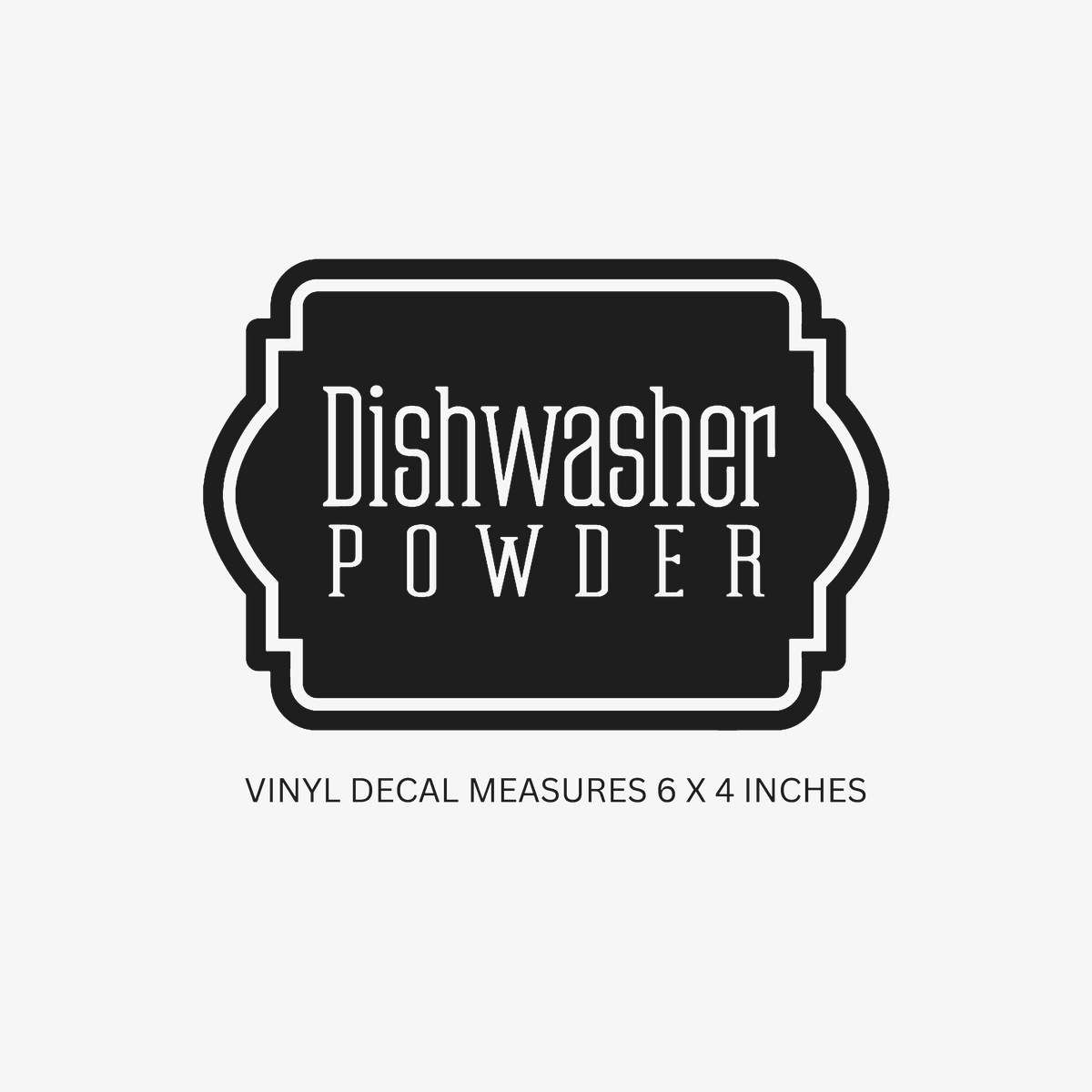 Dishwasher Powder Decal