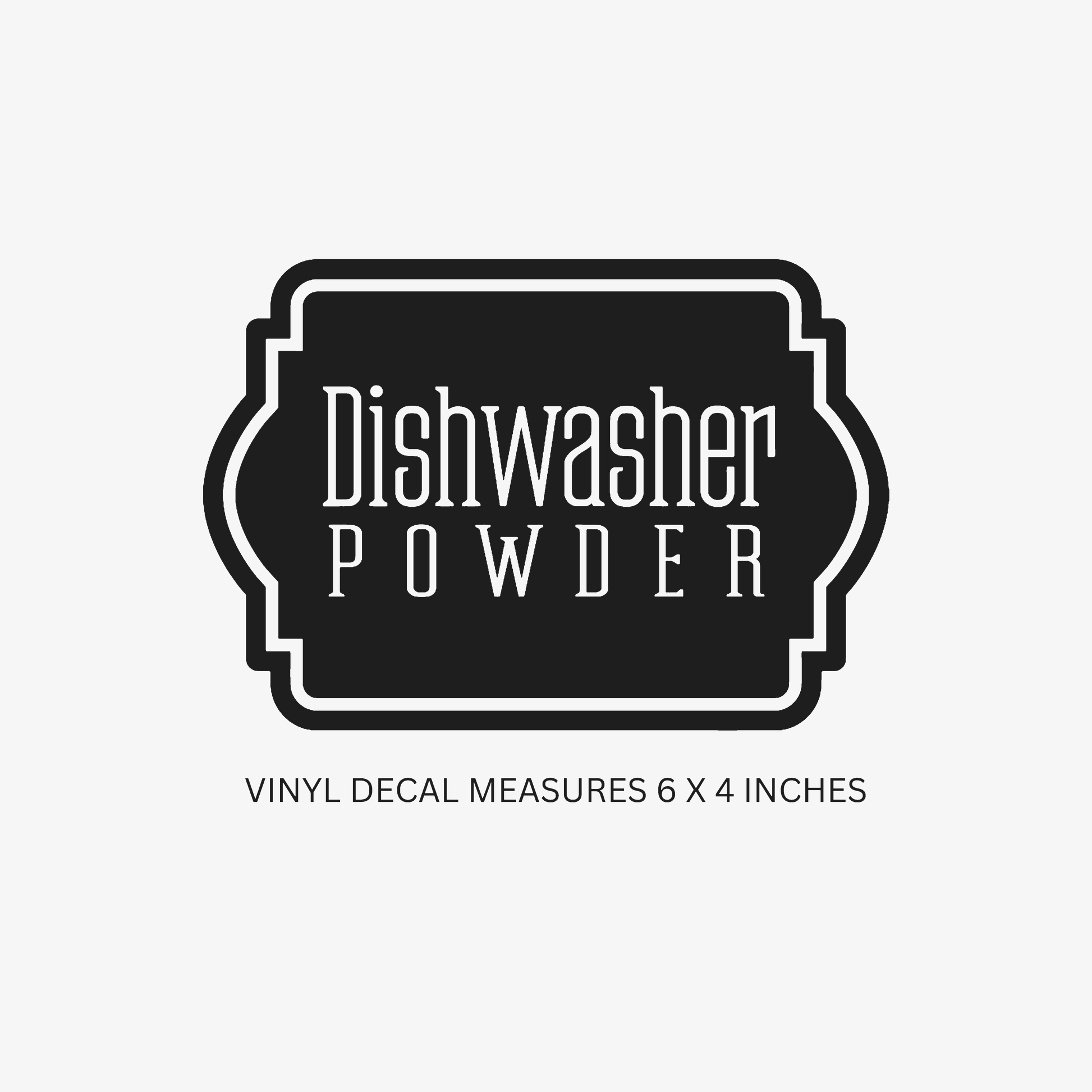 Dishwasher Powder Decal