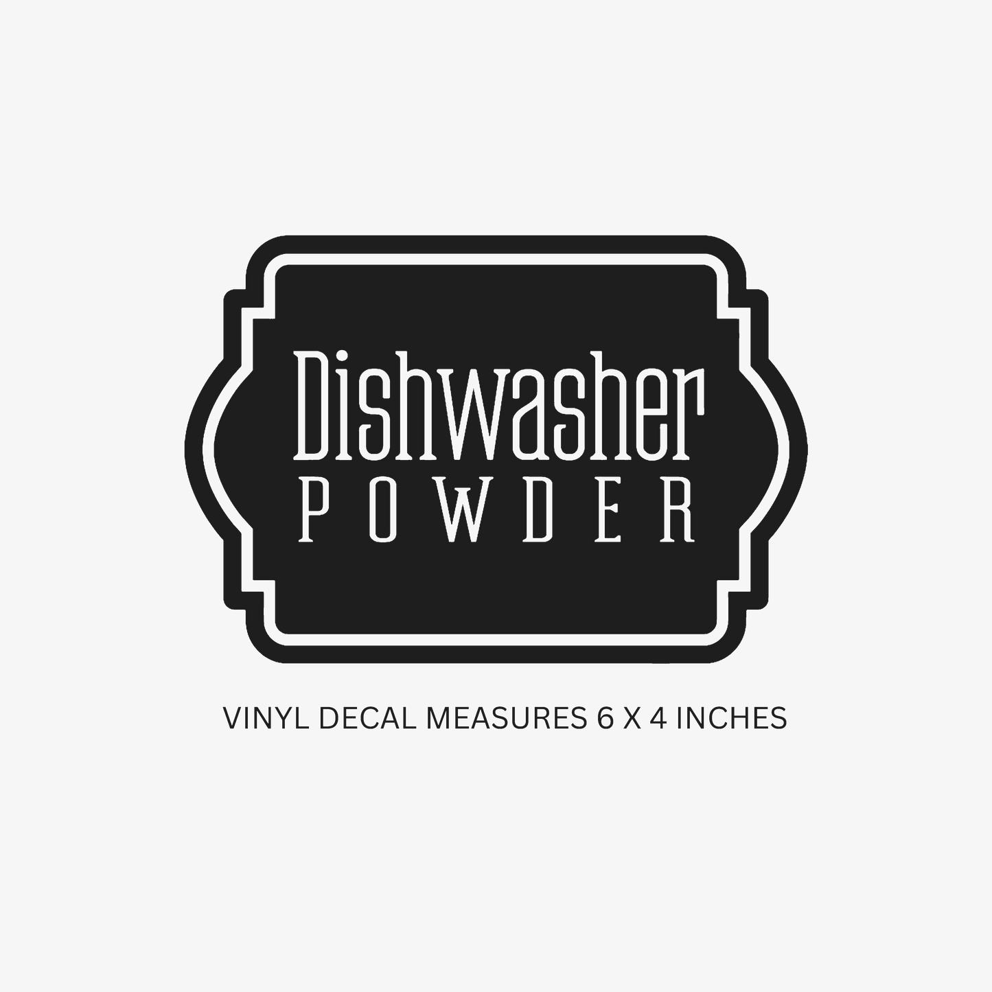 Dishwasher Powder Decal