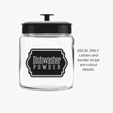 Dishwasher Powder Decal