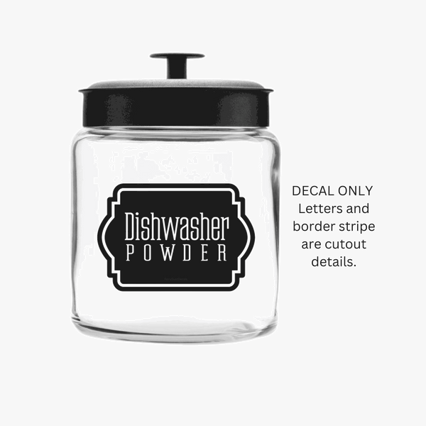 Dishwasher Powder Decal