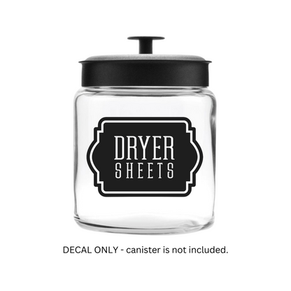 dryer sheets jar decal
