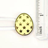 Pretty Pastel Easter Egg Stickers, set of 30 colorful polka dot egg decor for cards, journals and scrapbook embellishments. Gold outline.