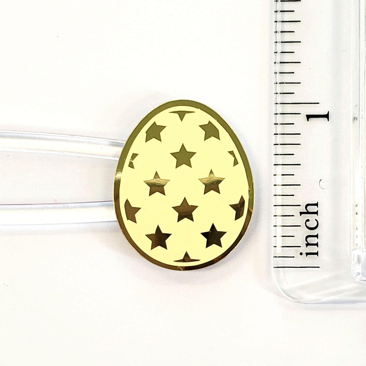 Pretty Pastel Easter Egg Stickers, set of 30 colorful polka dot egg decor for cards, journals and scrapbook embellishments. Gold outline.