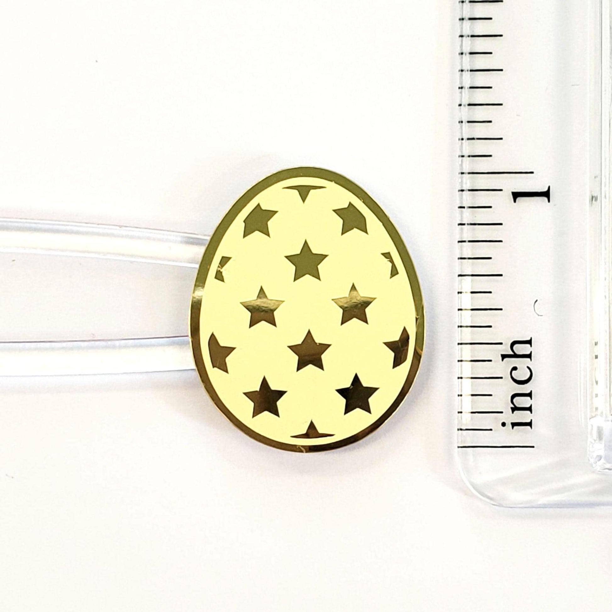 Pretty Pastel Easter Egg Stickers, set of 30 colorful polka dot egg decor for cards, journals and scrapbook embellishments. Gold outline.
