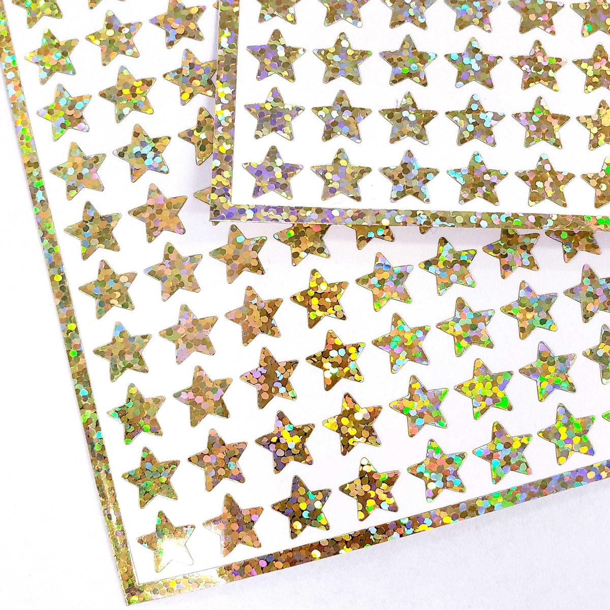 Gold Stars Sticker Sheet, set of 192 small metallic gold star vinyl decals, decorative stickers for wedding meal choice cards