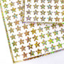 Gold Stars Sticker Sheet, set of 192 small metallic gold star vinyl decals, decorative stickers for wedding meal choice cards