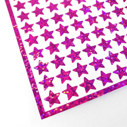 Hot Pink Stars Sticker Sheet
