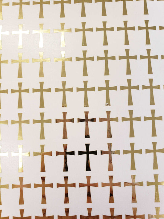Gold Cross Stickers