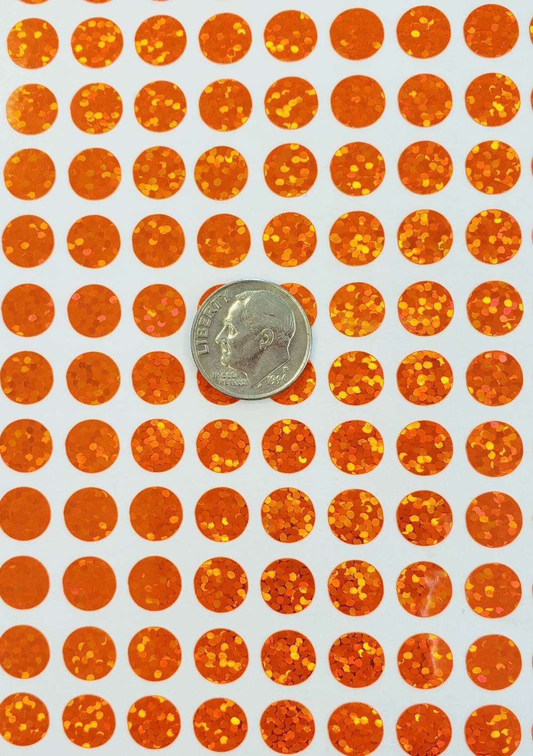 Orange Dots Stickers