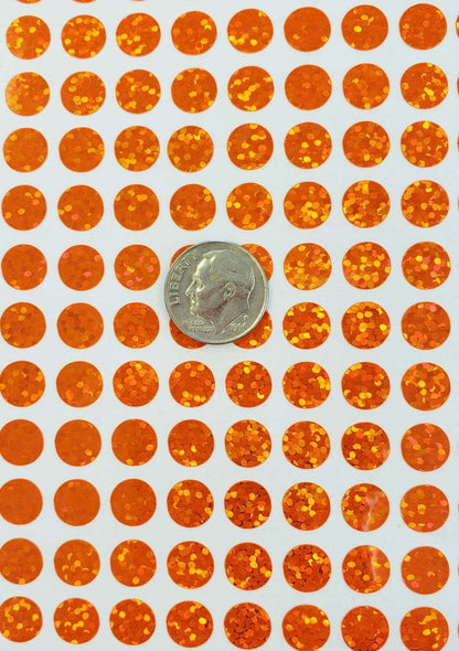Orange Dots Stickers