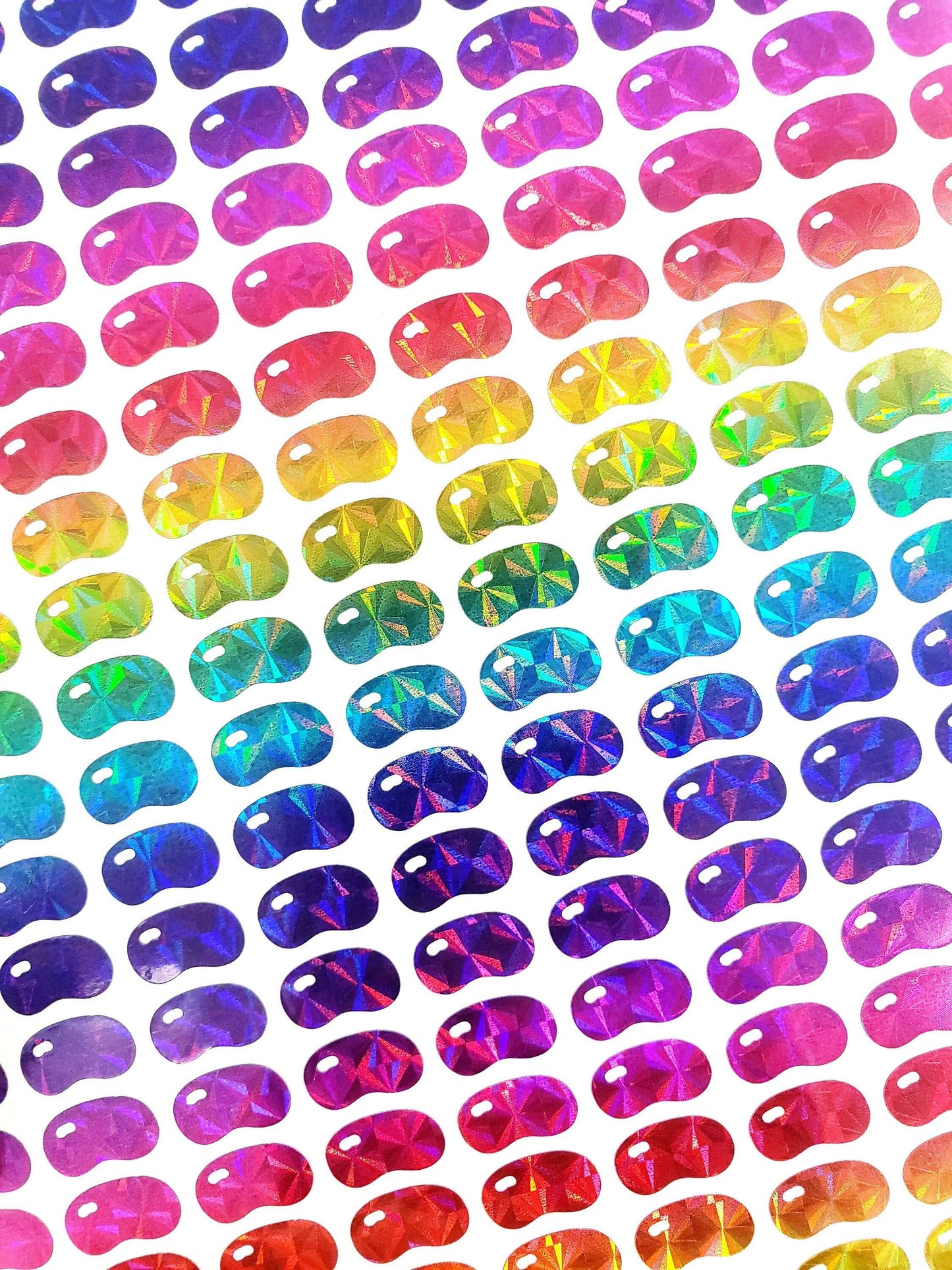 Jellybean Stickers, set of 100 or 200 rainbow jellybean candy decals for containers, cards, notebooks, decorations and Easter craft projects