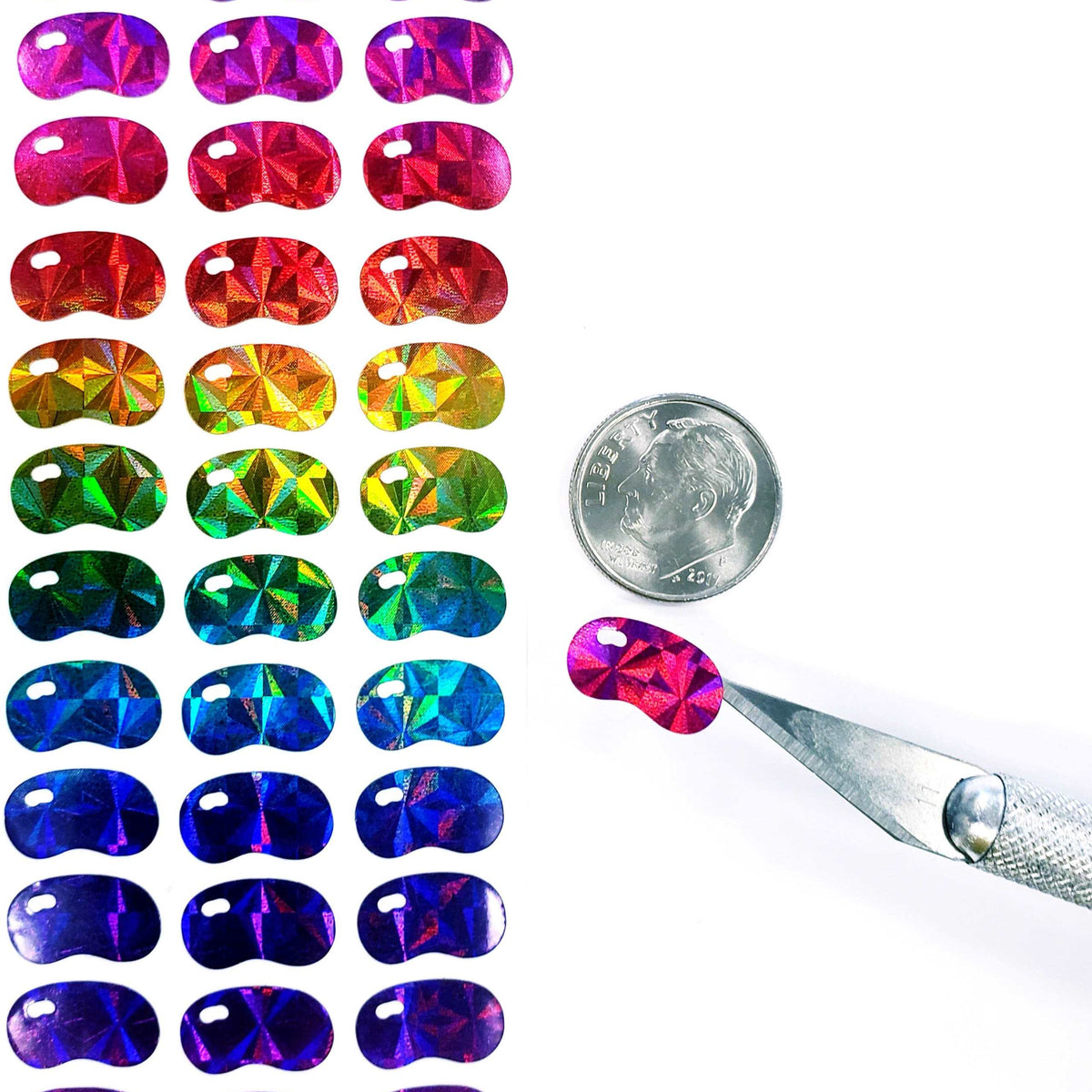 Jellybean Stickers, set of 100 or 200 rainbow jellybean candy decals for containers, cards, notebooks, decorations and Easter craft projects