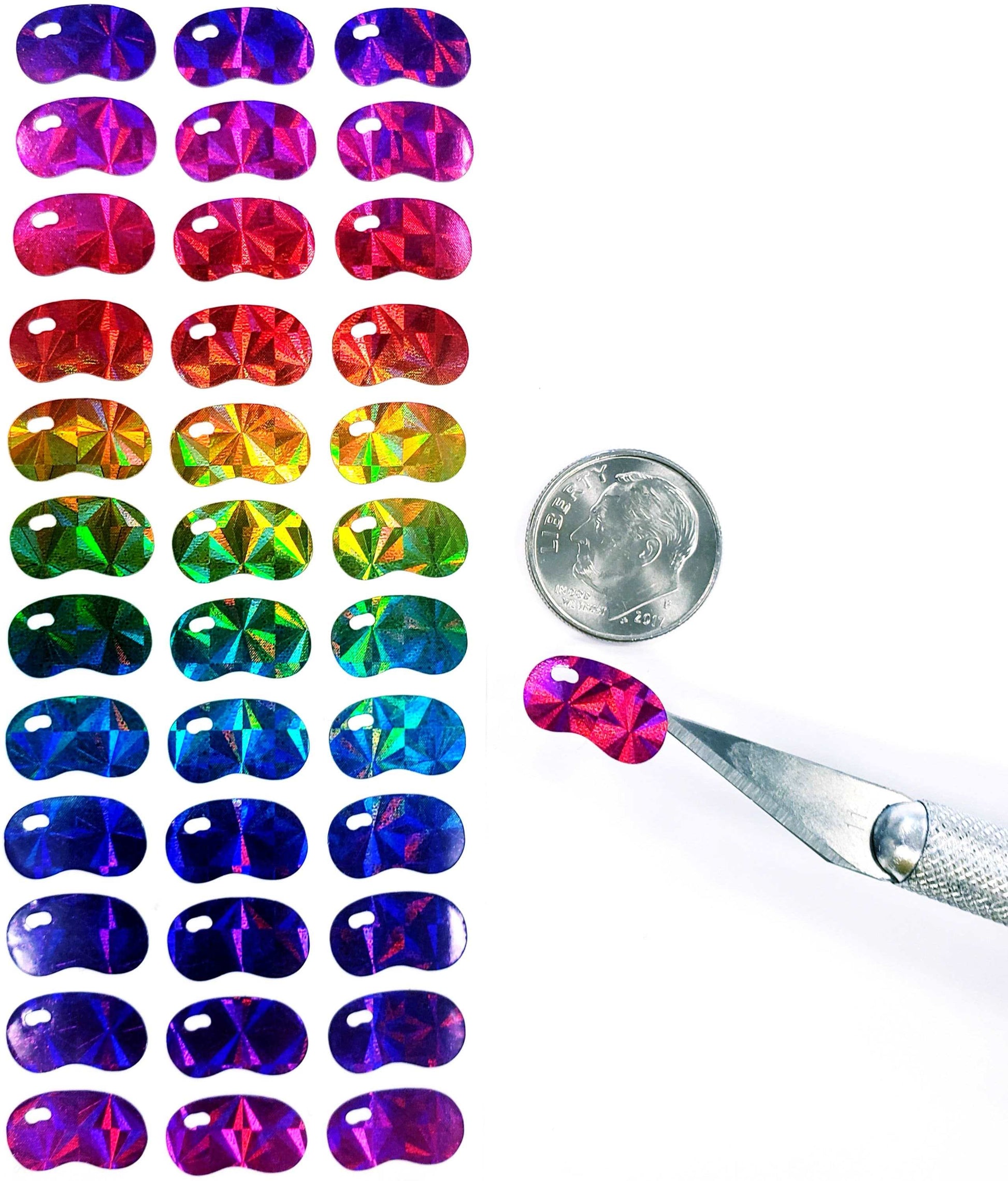 Jellybean Stickers, set of 100 or 200 rainbow jellybean candy decals for containers, cards, notebooks, decorations and Easter craft projects