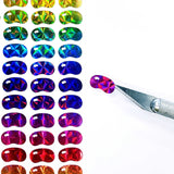 Jellybean Stickers, set of 100 or 200 rainbow jellybean candy decals for containers, cards, notebooks, decorations and Easter craft projects