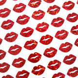 Small Red Glitter Lips Stickers