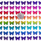 Rainbow Butterfly Stickers, set of 108 little multi color sparkly butterfly stickers for notebooks, phone cases and journal pages.