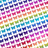 Rainbow Butterfly Stickers, set of 108 little multi color sparkly butterfly stickers for notebooks, phone cases and journal pages.