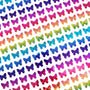 Rainbow Butterfly Stickers, set of 108 little multi color sparkly butterfly stickers for notebooks, phone cases and journal pages.