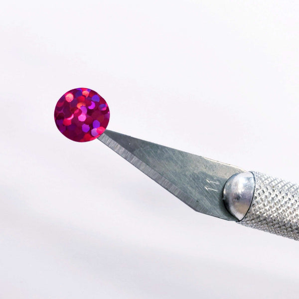 Hot Pink Dot Stickers