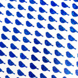 Blue Bird Glitter Stickers, set of 50 small vinyl bird shaped decals
