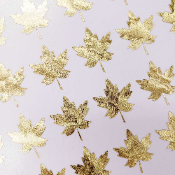 Gold Maple Leaf Stickers